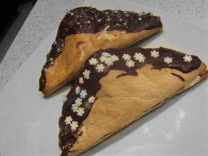 Lodowe tortille w czekoladzie